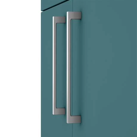 Arezzo 600 Matt Green Floor Standing Vanity Unit with Chrome Handles 3 Arezzo 600 Matt Green Floor Standing Vanity Unit with Chrome Handles - Image 3