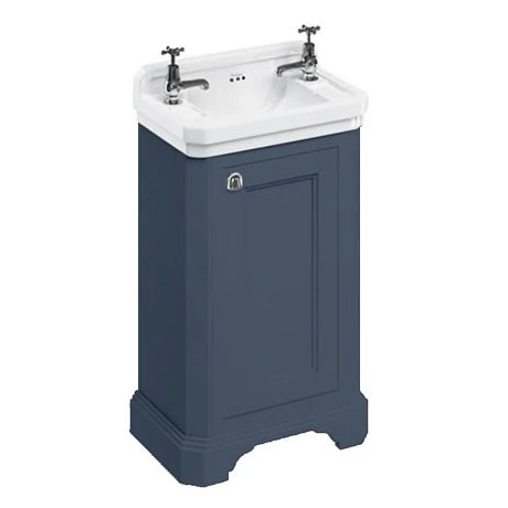 Burlington Freestanding Cloakroom Vanity Unit & Basin - Blue 1 Burlington Freestanding Cloakroom Vanity Unit & Basin - Blue