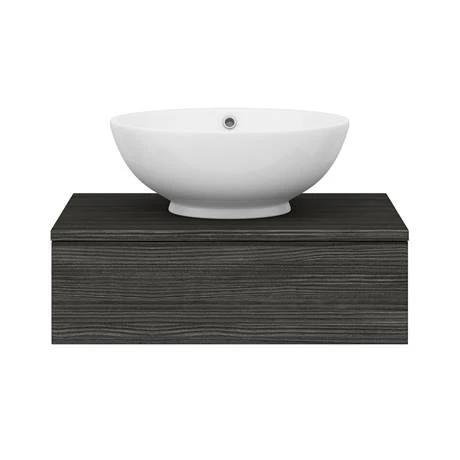 Brooklyn Floating Basin Shelf with Drawer - Black - 600mm incl. Round Basin 6 Brooklyn Floating Basin Shelf with Drawer - Black - 600mm incl. Round Basin - Image 6