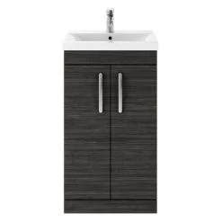 Brooklyn 500mm Black Vanity Unit - Floor Standing 2 Door Unit 10 Brooklyn 500mm Black Vanity Unit - Floor Standing 2 Door Unit -Vanity Units Sales Store BFS5BLK d4 460