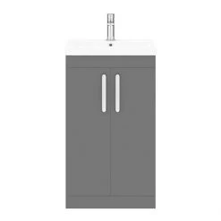 Brooklyn 500 Gloss Grey Floor Standing Vanity Unit with Thin-Edge Basin 10 Brooklyn 500 Gloss Grey Floor Standing Vanity Unit with Thin-Edge Basin -Vanity Units Sales Store BFS5GGTE d6 460