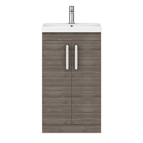 Brooklyn 500 Grey Avola Floor Standing Vanity Unit with Thin-Edge Basin 5 Brooklyn 500 Grey Avola Floor Standing Vanity Unit with Thin-Edge Basin - Image 5