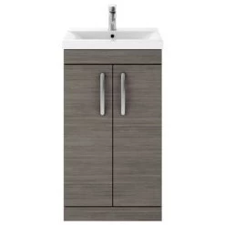 Brooklyn 500mm Grey Avola Vanity Unit - Floor Standing 2 Door Unit -Vanity Units Sales Store BFS5GRY nd1 460