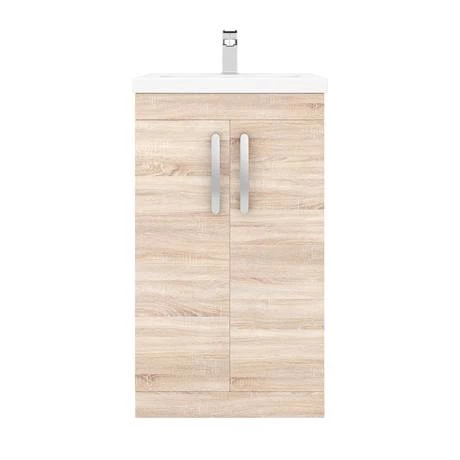 Brooklyn 500mm Natural Oak Vanity Unit - Floor Standing 2 Door Unit 6 Brooklyn 500mm Natural Oak Vanity Unit - Floor Standing 2 Door Unit - Image 6