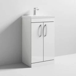 Brooklyn 500 Gloss White Floor Standing Vanity Unit with Thin-Edge Basin 7 Brooklyn 500 Gloss White Floor Standing Vanity Unit with Thin-Edge Basin -Vanity Units Sales Store BFS5WHTE d3 460