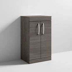 Brooklyn Floor Standing Countertop Vanity Unit - Grey Avola - 505mm with Chrome Handles -Vanity Units Sales Store BFS5WTG nd2 460