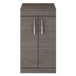 Brooklyn Floor Standing Countertop Vanity Unit - Grey Avola - 505mm with Chrome Handles -Vanity Units Sales Store BFS5WTG d3 460