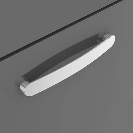 Brooklyn 600mm Gloss Grey Vanity Unit - Floor Standing 2 Drawer Unit 3 Brooklyn 600mm Gloss Grey Vanity Unit - Floor Standing 2 Drawer Unit - Image 3