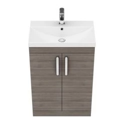 Brooklyn 600 Grey Avola Floor Standing Vanity Unit with Thin-Edge Basin 10 Brooklyn 600 Grey Avola Floor Standing Vanity Unit with Thin-Edge Basin -Vanity Units Sales Store BFS6GATE n d5 460