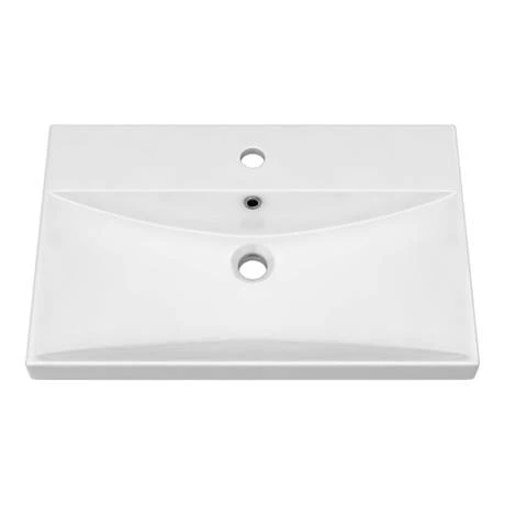 Brooklyn 600 Gloss Grey Floor Standing Vanity Unit with Thin-Edge Basin 2 Brooklyn 600 Gloss Grey Floor Standing Vanity Unit with Thin-Edge Basin - Image 2