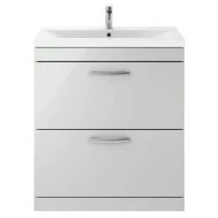 Brooklyn 800mm Grey Mist Vanity Unit - Floor Standing 2 Drawer Unit 8 Brooklyn 800mm Grey Mist Vanity Unit - Floor Standing 2 Drawer Unit -Vanity Units Sales Store BFS82DGM d3 460