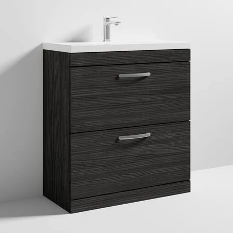 Brooklyn 800 Black Floor Standing Vanity Unit with Thin-Edge Basin 4 Brooklyn 800 Black Floor Standing Vanity Unit with Thin-Edge Basin - Image 4