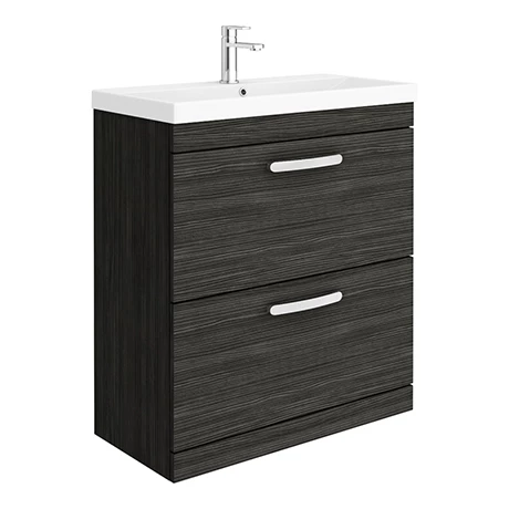 Brooklyn 800 Black Floor Standing Vanity Unit with Thin-Edge Basin 1 Brooklyn 800 Black Floor Standing Vanity Unit with Thin-Edge Basin