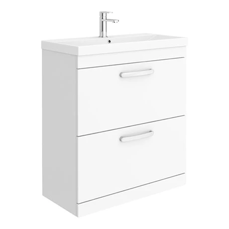 Brooklyn 800 Gloss White Floor Standing Vanity Unit with Thin-Edge Basin 1 Brooklyn 800 Gloss White Floor Standing Vanity Unit with Thin-Edge Basin