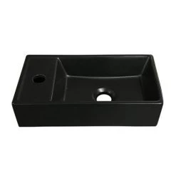 Bromley Pink Cloakroom Vanity Unit (incl. Black Basin + Matt Black Handle) -Vanity Units Sales Store BR4PNKMBG d3 460