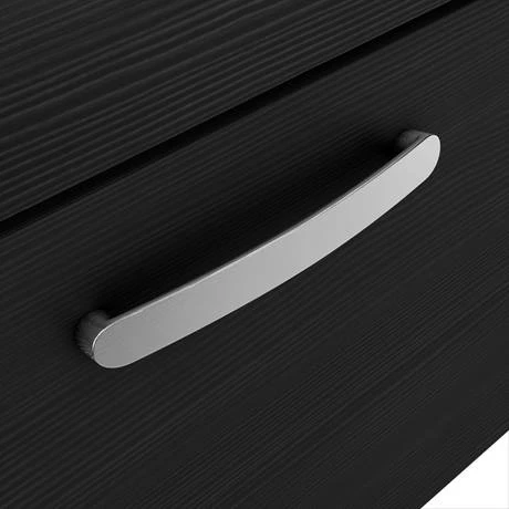 Brooklyn 500 Black Wall Hung 2 Drawer Vanity Unit with Thin-Edge Basin 3 Brooklyn 500 Black Wall Hung 2 Drawer Vanity Unit with Thin-Edge Basin - Image 3