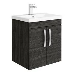 Brooklyn 500mm Black 2 Door Wall Hung Vanity Unit