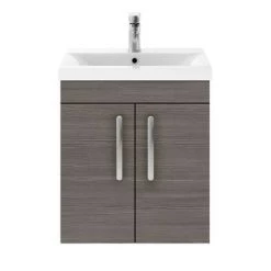 Brooklyn 500mm Grey Avola 2 Door Wall Hung Vanity Unit 9 Brooklyn 500mm Grey Avola 2 Door Wall Hung Vanity Unit -Vanity Units Sales Store BWH5GA nd1 460