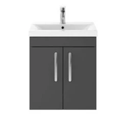 Brooklyn 500mm Gloss Grey 2 Door Wall Hung Vanity Unit 9 Brooklyn 500mm Gloss Grey 2 Door Wall Hung Vanity Unit -Vanity Units Sales Store BWH5GG d4 460