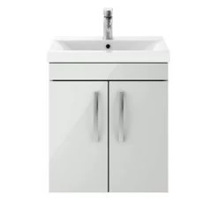 Brooklyn 500mm Grey Mist 2 Door Wall Hung Vanity Unit 8 Brooklyn 500mm Grey Mist 2 Door Wall Hung Vanity Unit -Vanity Units Sales Store BWH5GM d3 460