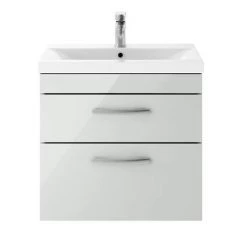 Brooklyn 600mm Grey Mist 2 Drawer Wall Hung Vanity Unit 8 Brooklyn 600mm Grey Mist 2 Drawer Wall Hung Vanity Unit -Vanity Units Sales Store BWH6GM2D nd3 460