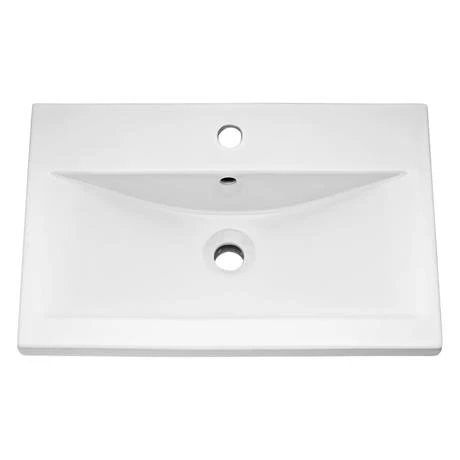 Brooklyn 600mm White Gloss 2 Drawer Wall Hung Vanity Unit 3 Brooklyn 600mm White Gloss 2 Drawer Wall Hung Vanity Unit - Image 3