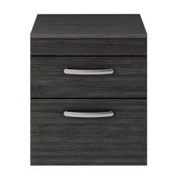 Brooklyn Wall Hung Countertop Basin Unit - Black - 605mm 2 Drawer incl. Basin -Vanity Units Sales Store BWH6WT2DB VES131 d1 460