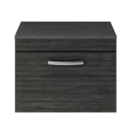 Brooklyn Wall Hung Countertop Vanity Unit - Black - 605mm 4 Brooklyn Wall Hung Countertop Vanity Unit - Black - 605mm - Image 4