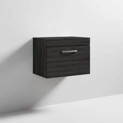 Brooklyn Wall Hung Countertop Vanity Unit - Black - 605mm 9 Brooklyn Wall Hung Countertop Vanity Unit - Black - 605mm -Vanity Units Sales Store BWH6WTB d5 460