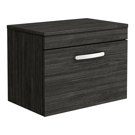 Brooklyn Wall Hung Countertop Vanity Unit - Black - 605mm 1 Brooklyn Wall Hung Countertop Vanity Unit - Black - 605mm