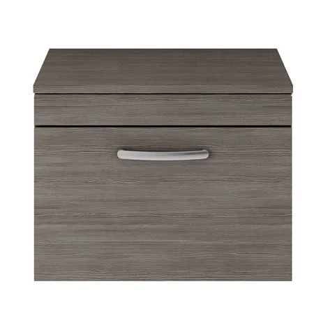 Brooklyn Wall Hung Countertop Basin Unit - Grey Avola - 605mm inc. Basin 4 Brooklyn Wall Hung Countertop Basin Unit - Grey Avola - 605mm inc. Basin - Image 4