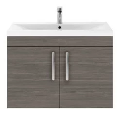 Brooklyn 800mm Grey Avola 2 Door Wall Hung Vanity Unit 7 Brooklyn 800mm Grey Avola 2 Door Wall Hung Vanity Unit -Vanity Units Sales Store BWH82DGA d4 460