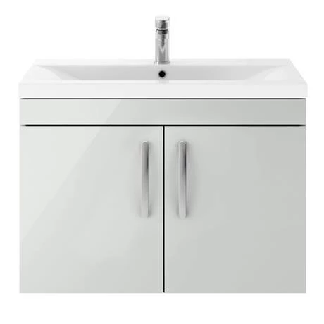 Brooklyn 800mm Grey Mist 2 Door Wall Hung Vanity Unit 4 Brooklyn 800mm Grey Mist 2 Door Wall Hung Vanity Unit - Image 4