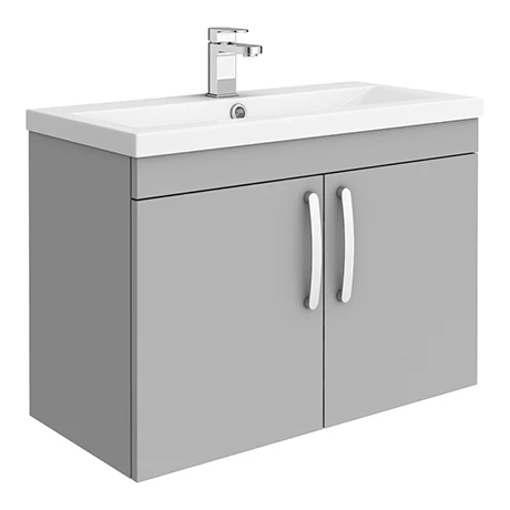 Brooklyn 800mm Grey Mist 2 Door Wall Hung Vanity Unit 1 Brooklyn 800mm Grey Mist 2 Door Wall Hung Vanity Unit