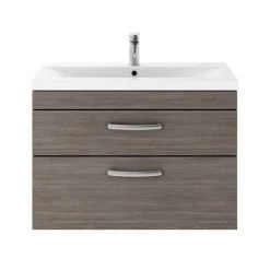 Brooklyn 800mm Grey Avola 2 Drawer Wall Hung Vanity Unit 9 Brooklyn 800mm Grey Avola 2 Drawer Wall Hung Vanity Unit -Vanity Units Sales Store BWH8GA2D d4 460