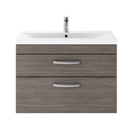 Brooklyn 800mm Grey Avola 2 Drawer Wall Hung Vanity Unit 5 Brooklyn 800mm Grey Avola 2 Drawer Wall Hung Vanity Unit - Image 5