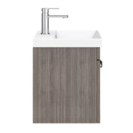 Brooklyn 500 Grey Avola Wall Hung 1-Drawer Vanity Unit with Thin-Edge Basin 4 Brooklyn 500 Grey Avola Wall Hung 1-Drawer Vanity Unit with Thin-Edge Basin - Image 4