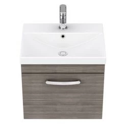 Brooklyn 500 Grey Avola Wall Hung 1-Drawer Vanity Unit with Thin-Edge Basin 11 Brooklyn 500 Grey Avola Wall Hung 1-Drawer Vanity Unit with Thin-Edge Basin -Vanity Units Sales Store BWHSD5GATE n d3 460