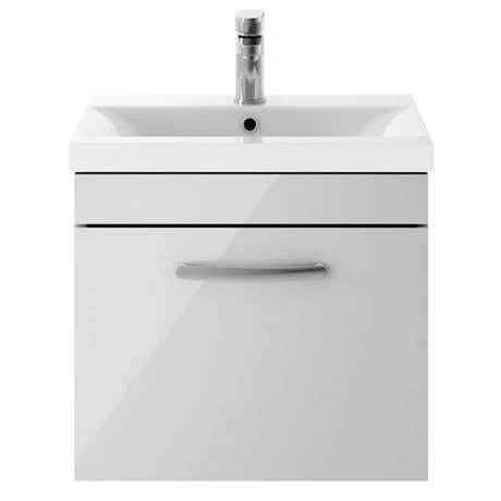 Brooklyn 500mm Grey Mist Wall Hung 1-Drawer Vanity Unit 3 Brooklyn 500mm Grey Mist Wall Hung 1-Drawer Vanity Unit - Image 3
