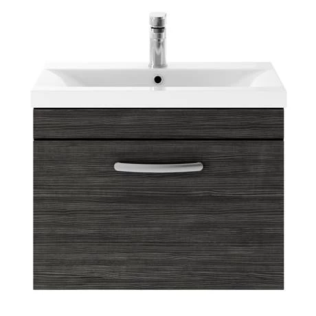 Brooklyn 600mm Black Wall Hung Vanity Unit - Single Drawer 5 Brooklyn 600mm Black Wall Hung Vanity Unit - Single Drawer - Image 5