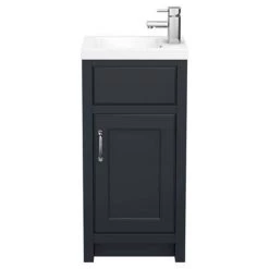 Chatsworth Traditional Graphite Small Vanity - 400mm Wide -Vanity Units Sales Store C400BLK ND4 460