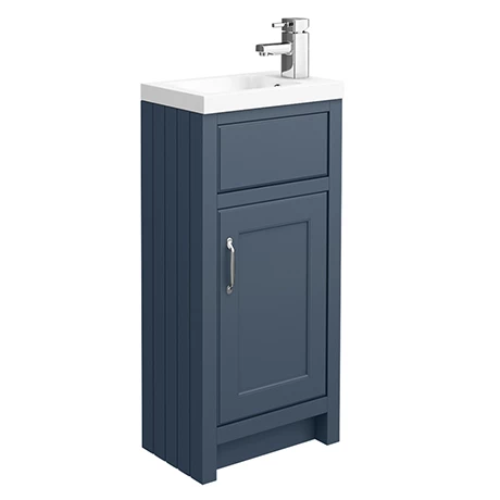 Chatsworth Traditional Blue Small Vanity - 400mm Wide 1 Chatsworth Traditional Blue Small Vanity - 400mm Wide