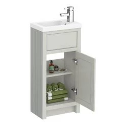 Chatsworth Traditional Grey Small Vanity - 400mm Wide 8 Chatsworth Traditional Grey Small Vanity - 400mm Wide -Vanity Units Sales Store C400GRY detail2 460