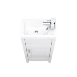 Chatsworth Traditional White Small Vanity - 400mm Wide -Vanity Units Sales Store C400WHT n d1 460
