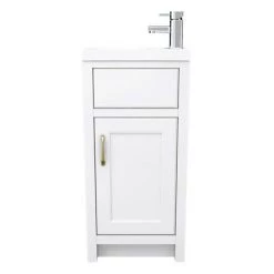 Chatsworth Traditional White Small Vanity - 400mm Wide -Vanity Units Sales Store C400WHT n d2 460