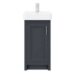 Chatsworth Traditional Graphite Vanity - 425mm Wide -Vanity Units Sales Store C425BLK nw d6 460