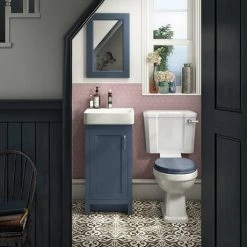 Chatsworth Traditional Blue Vanity - 425mm Wide -Vanity Units Sales Store C425BLU n d2 460