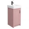 Chatsworth Traditional Dusky Pink Vanity - 425mm Wide with Matt Black Handle