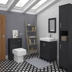 Chatsworth Traditional Graphite Vanity - 560mm Wide -Vanity Units Sales Store C560BLK d3 460