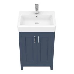 Chatsworth Traditional Blue Vanity - 560mm Wide -Vanity Units Sales Store C560BLU D3 460